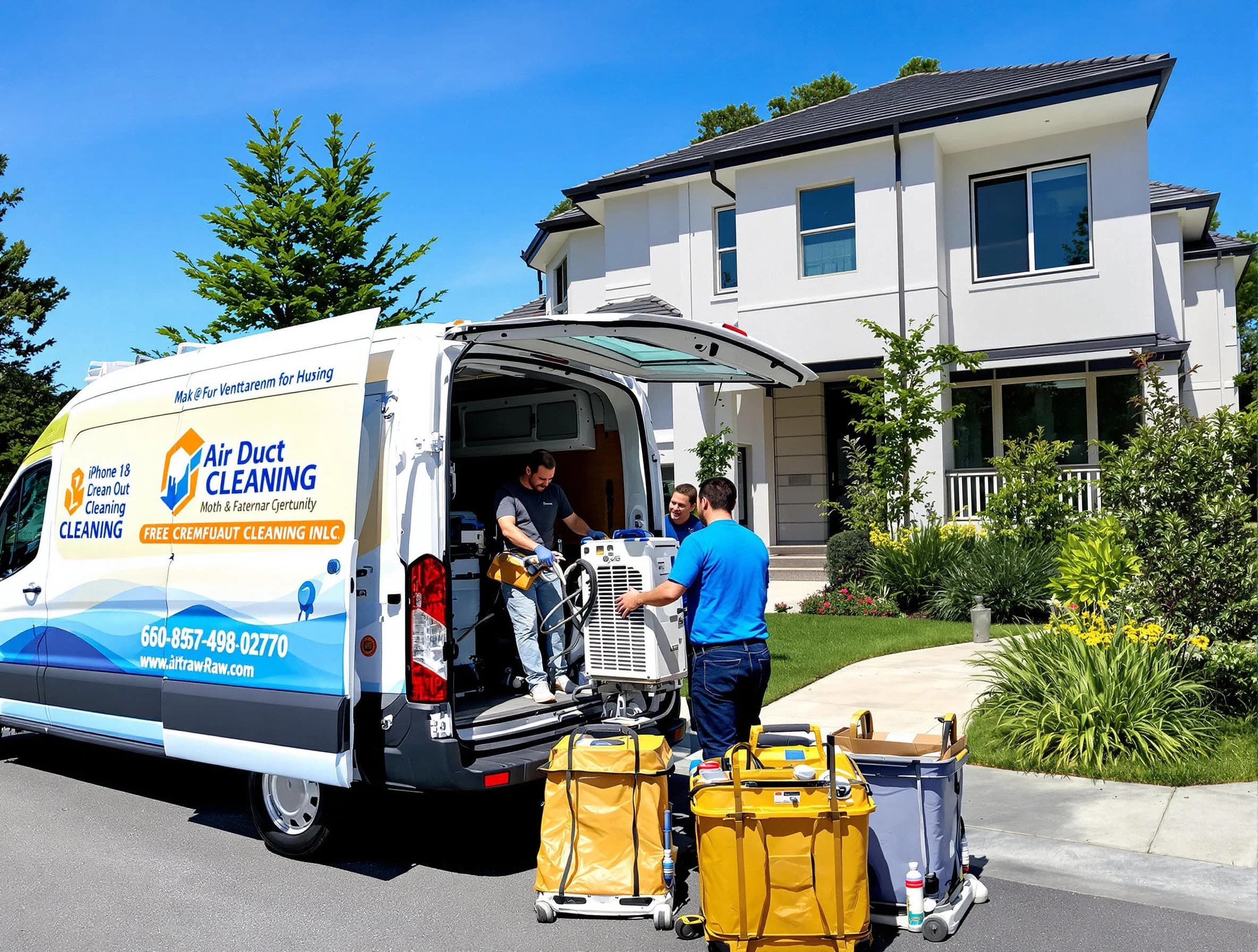 Sheridan Air Duct Cleaning technician performing professional air duct cleaning in Sheridan