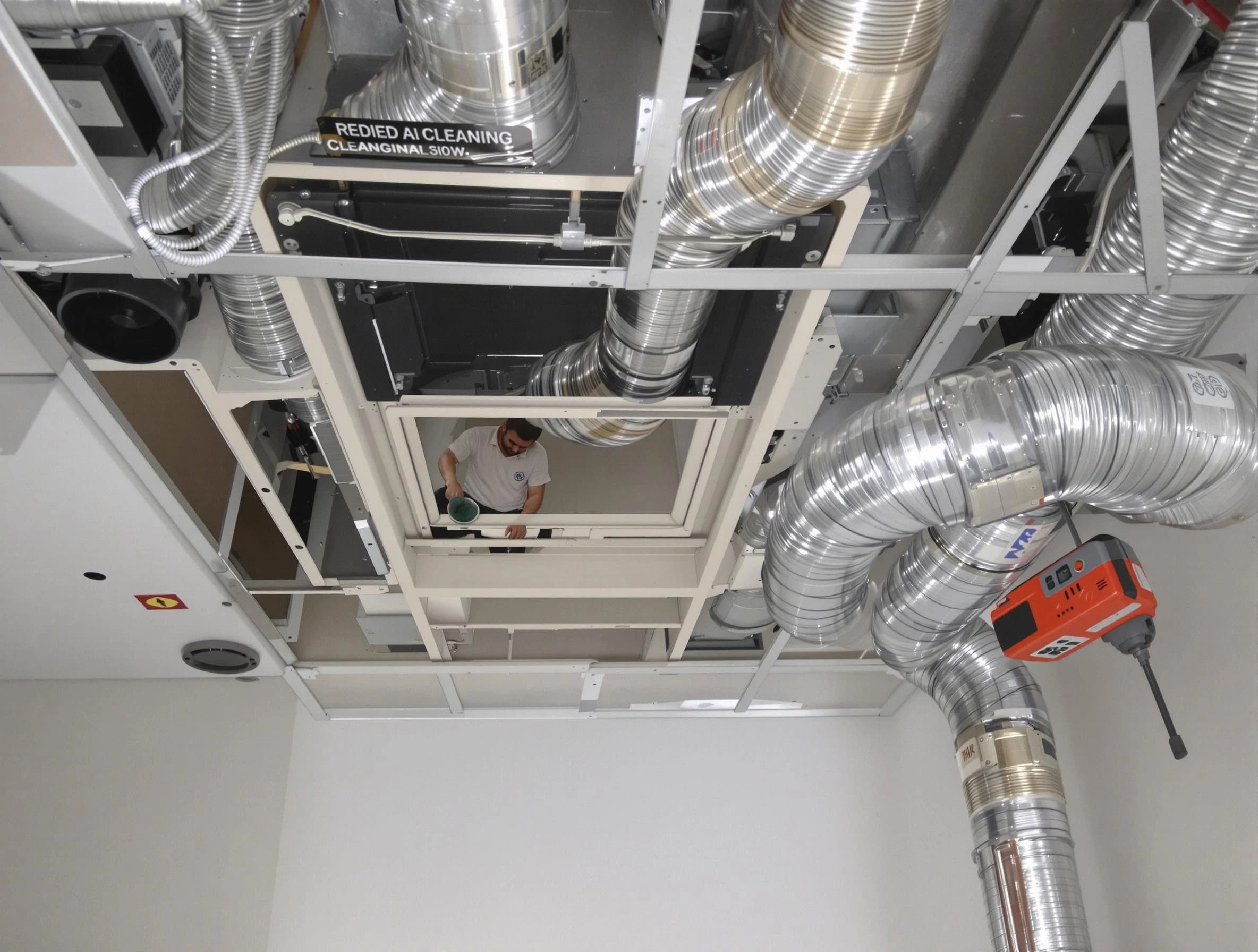 Sheridan Air Duct Cleaning technician performing detailed central duct system cleaning in Sheridan