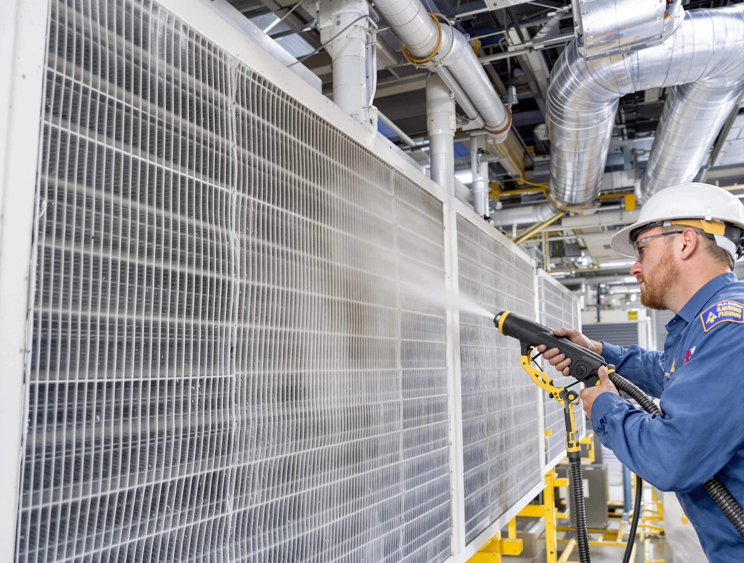 Professional commercial coil cleaning by Sheridan Air Duct Cleaning in Sheridan