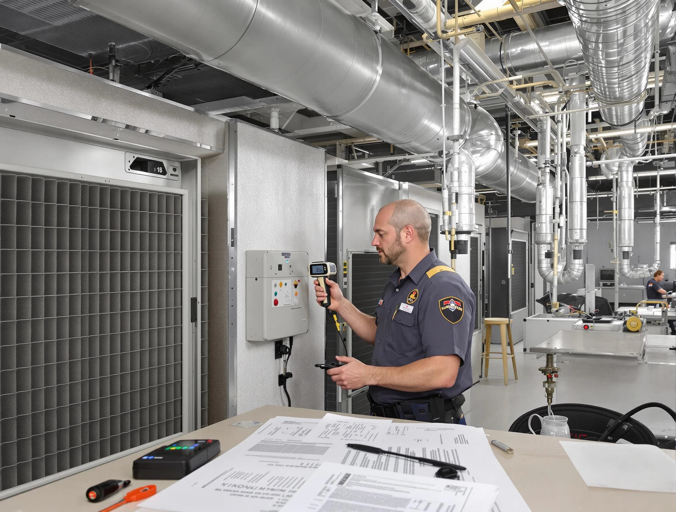 Professional filter system inspection by Sheridan Air Duct Cleaning in Sheridan