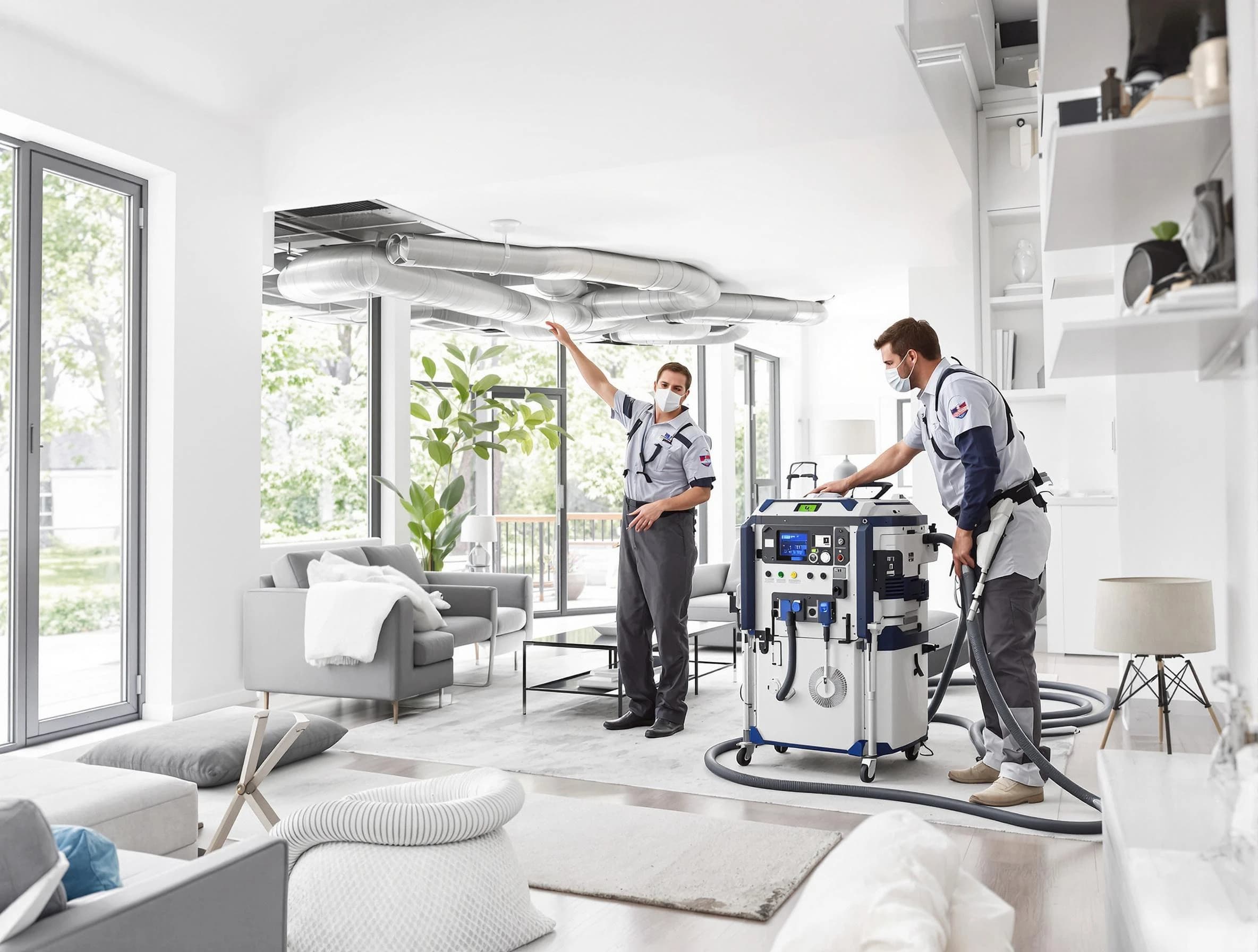 Sheridan Air Duct Cleaning professional conducting pure air duct cleaning with state-of-the-art equipment in Sheridan