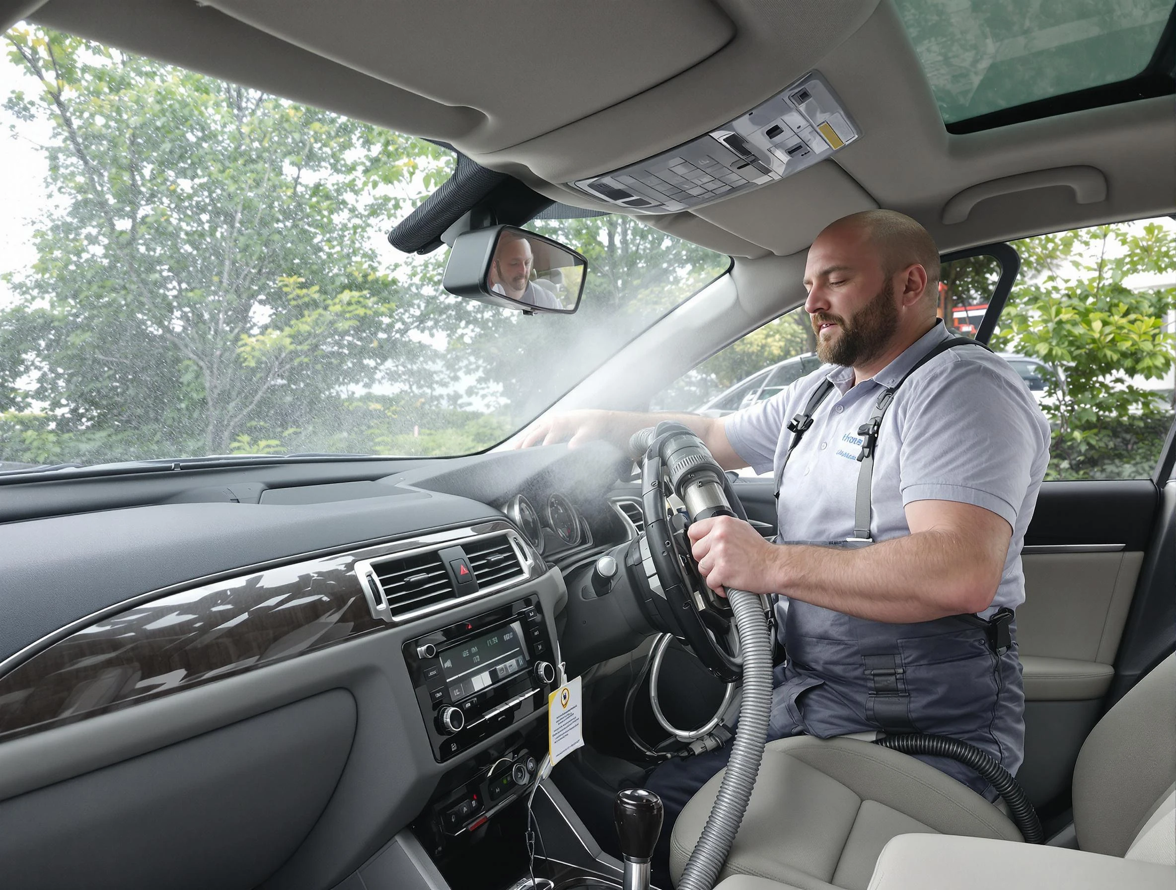 Sheridan Air Duct Cleaning specialist performing professional car duct cleaning in Sheridan