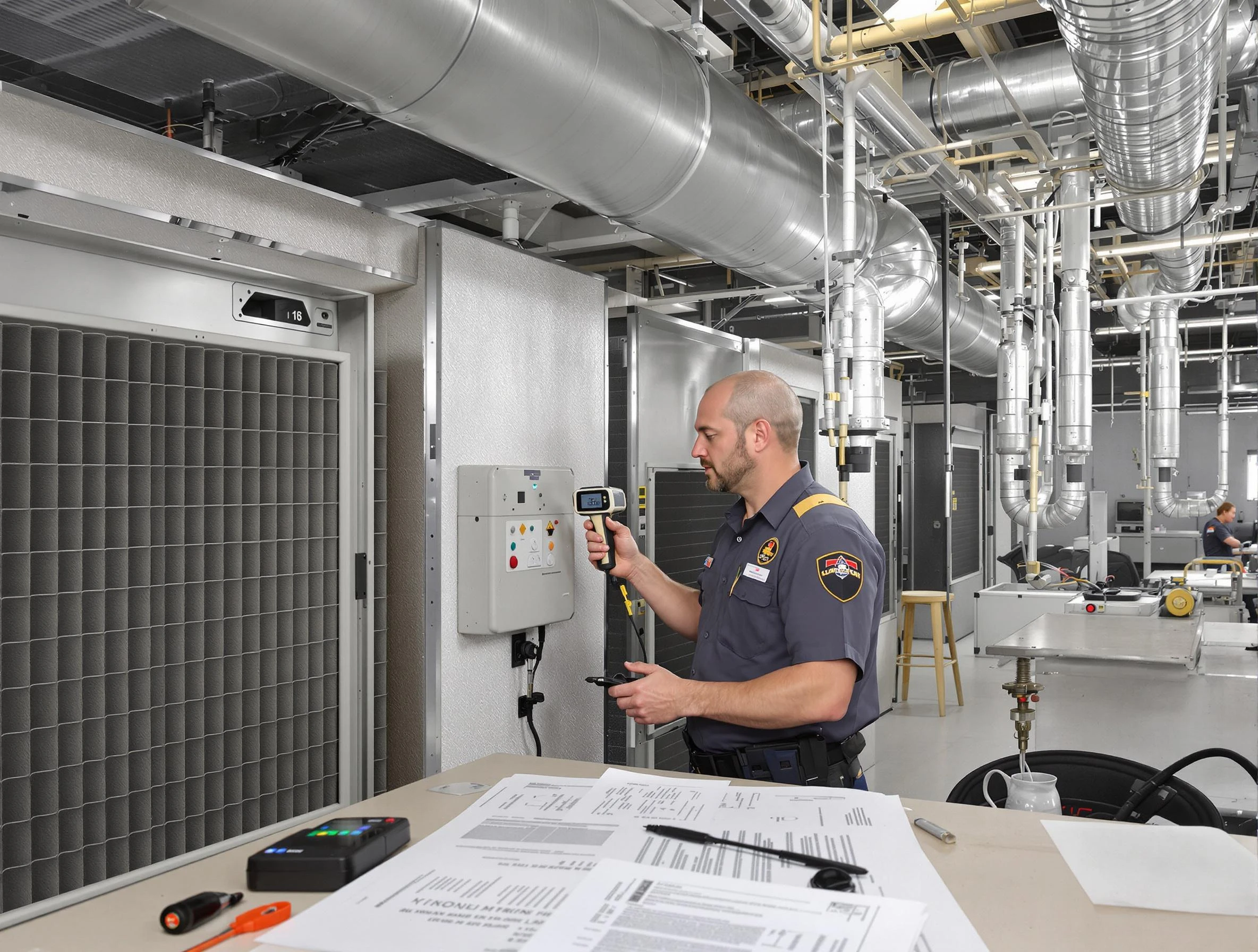 Professional filter system inspection by Sheridan Air Duct Cleaning in Sheridan