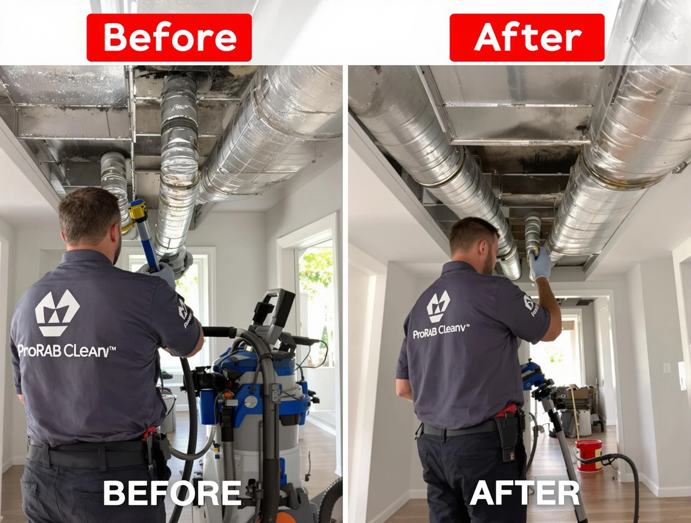 Sheridan Air Duct Cleaning expert performing thorough residential duct cleaning in a Sheridan home